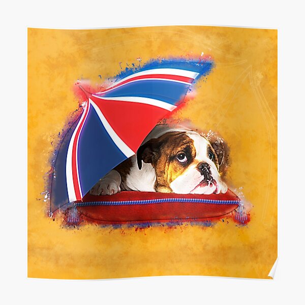 Inglesa Vintage Imagen impresión Pug Cachorro De Perro Perros Cachorros De Arte cartel