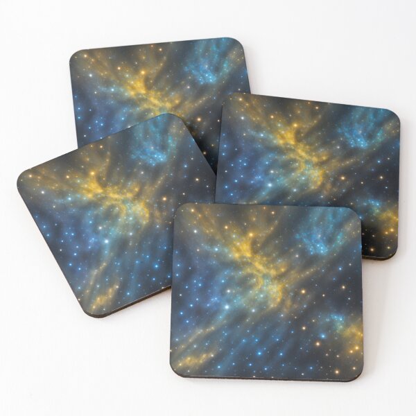 Item preview, Blue and Yellow Cosmic Radiance designed and sold by BirdsnStuff.