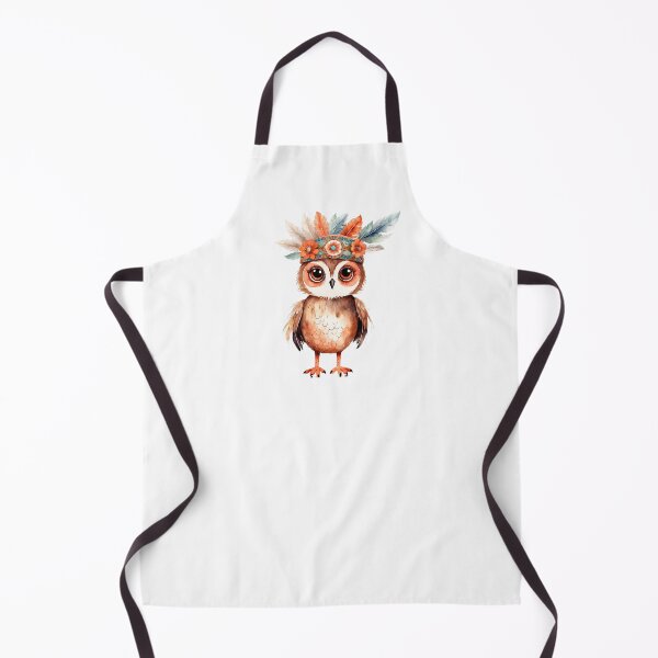 Item preview, Cute owl in boho outfit designed and sold by Victoria Riabov.