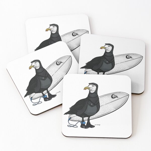 Item preview, Winter Surfer Seagull designed and sold by Christin Nordberg.