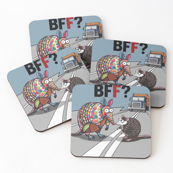 Item preview, Funny Armadillo and Possum Friends Satire designed and sold by Nature's Fancy.