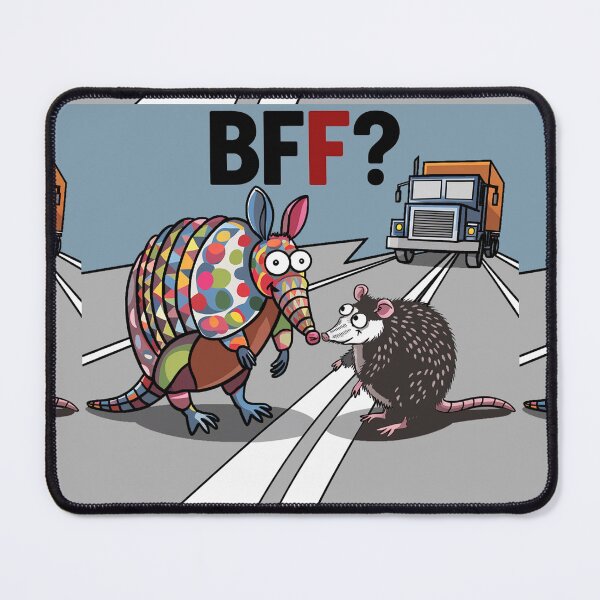 Item preview, Funny Armadillo and Possum Friends Satire designed and sold by Nature's Fancy.