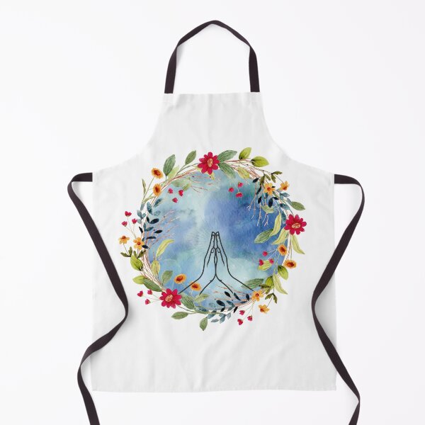 Item preview, Whimsical Flower Wreath with Praying Hands designed and sold by Our Bible Journey.