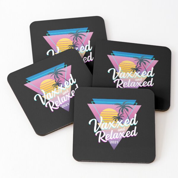 Item preview, Vaxxed And Relaxed Aesthetic Vaporwave Design designed and sold by PNGShop.