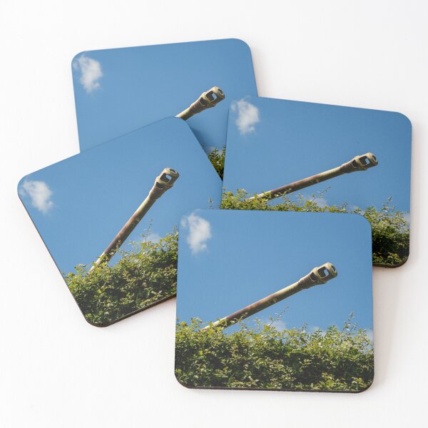 Item preview, tank gun above green hedge row designed and sold by svanaerschot.