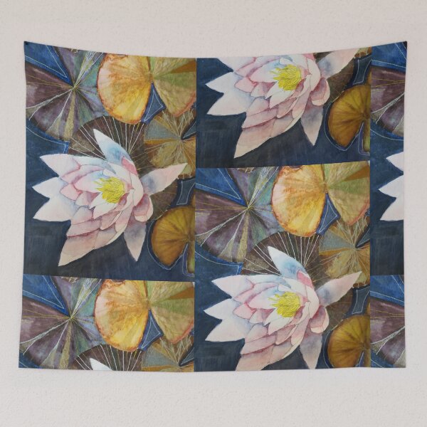 Item preview, Pink watercolour waterlily painting.  designed and sold by esvb.