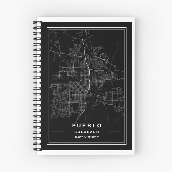 Item preview, Pueblo City Map designed and sold by SHAMPAIN-ART-CO.