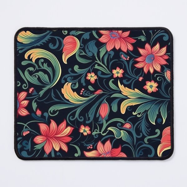 Item preview, Colorful Floral Pattern with Curving Leaves designed and sold by ArtTodayShop.