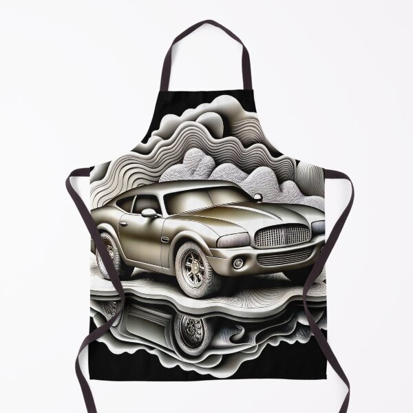 Item preview, Futuristic Silver Speedster: Sleek Metal Car Art designed and sold by VikArtStudio.
