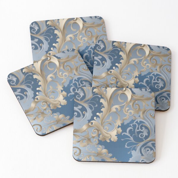 Item preview, Etheral Rococo Swirl Florals designed and sold by BirdsnStuff.