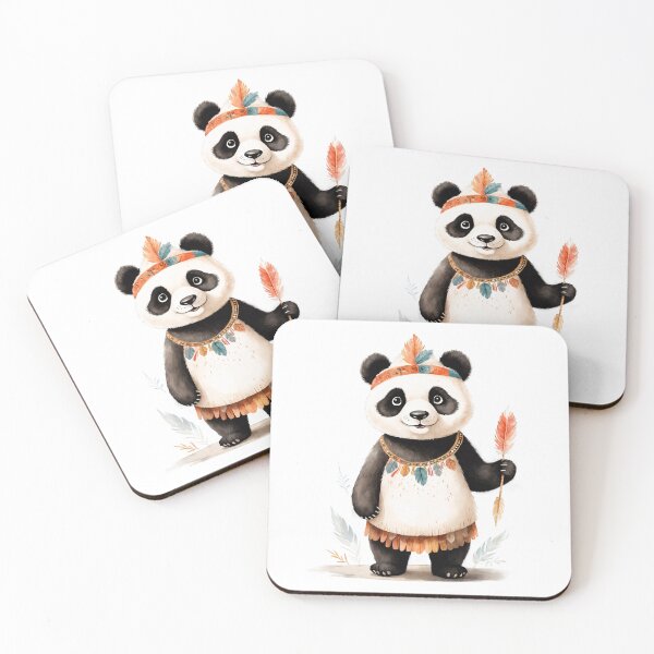 Item preview, Cute panda in boho outfit   designed and sold by Victoria Riabov.