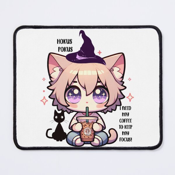 Item preview, Hokus Pokus Girl cat and her iced coffee Stickers and more designed and sold by CRandRRstickers.