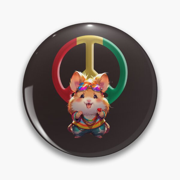 Item preview, Peace hamster meme hippie style designed and sold by La Loca.