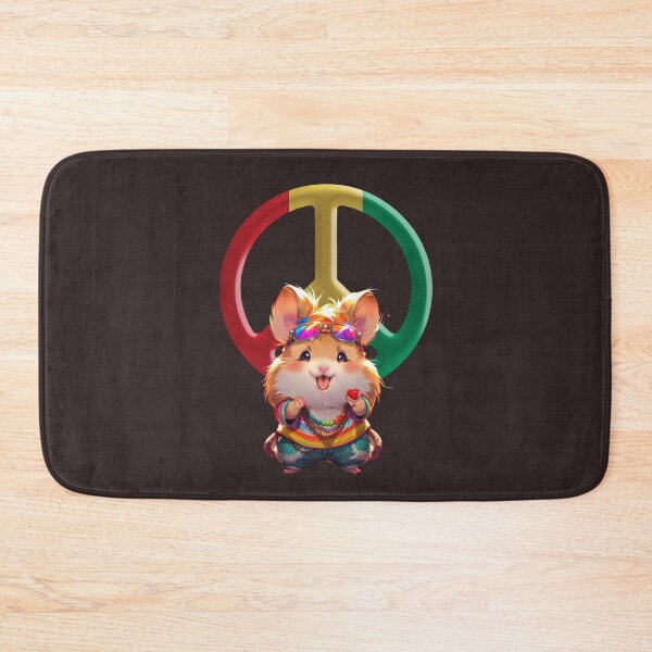 Item preview, Peace hamster meme hippie style designed and sold by La Loca.