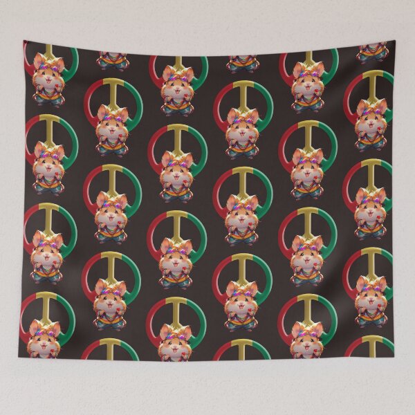 Item preview, Peace hamster meme hippie style designed and sold by La Loca.