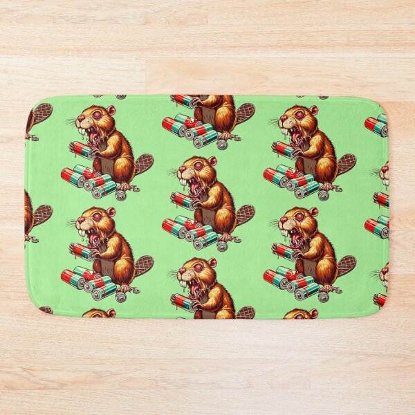 Item preview, Zombie Beaver Chewing on Batteries designed and sold by Ghost on Toast.