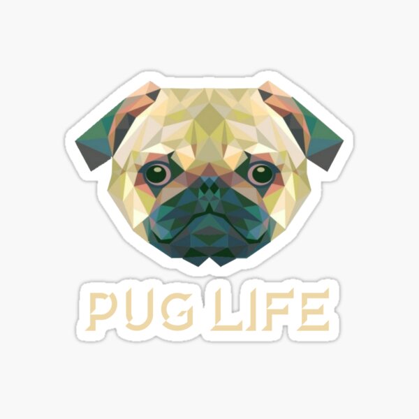 Artikel-Vorschau von Mops-Leben, Dreieck Pug-Design, designt und verkauft von Hustlercredo.