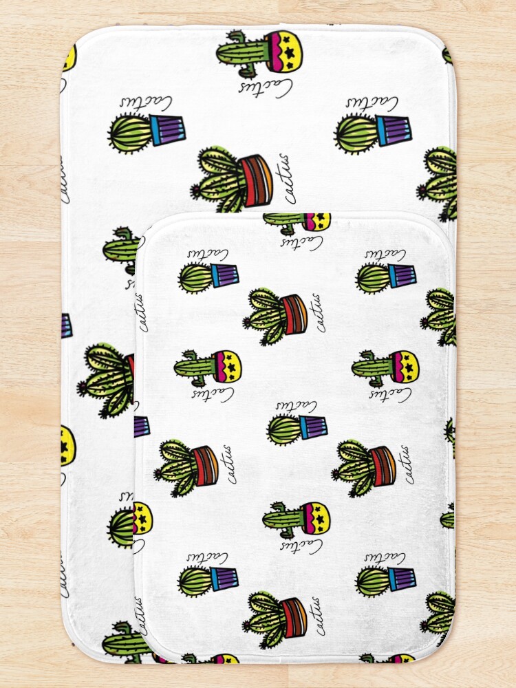 Thumbnail 5 of 6, Bath Mat, Cactus designed and sold by Ryslissa.
