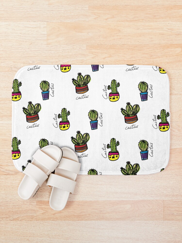 Thumbnail 1 of 6, Bath Mat, Cactus designed and sold by Ryslissa.