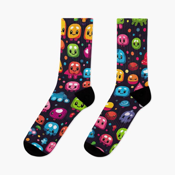 Item preview, Kawaii Cute Pixel Anime Emoji Pattern designed and sold by AeonAcademy.