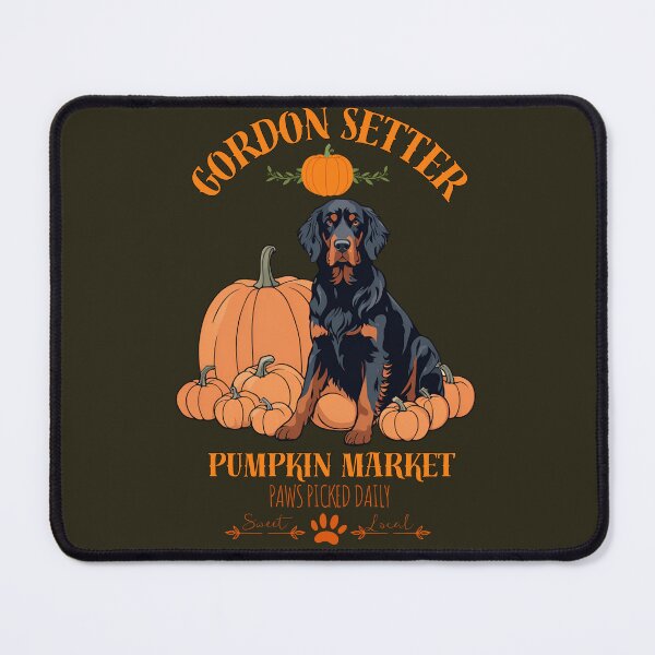 Item preview, Pumpkin Market: Gordon Setter  with Pumpkins and Seasonal Text designed and sold by GoodyPaws.