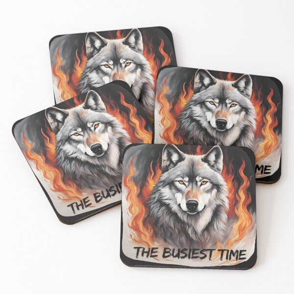 Item preview, The busiest time wolf fire designed and sold by Design_Your_Day.