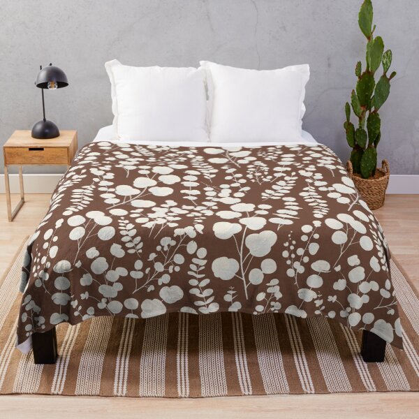 Item preview, Eucalyptus Leaves Pattern Dark Brown designed and sold by SilverPegasus.