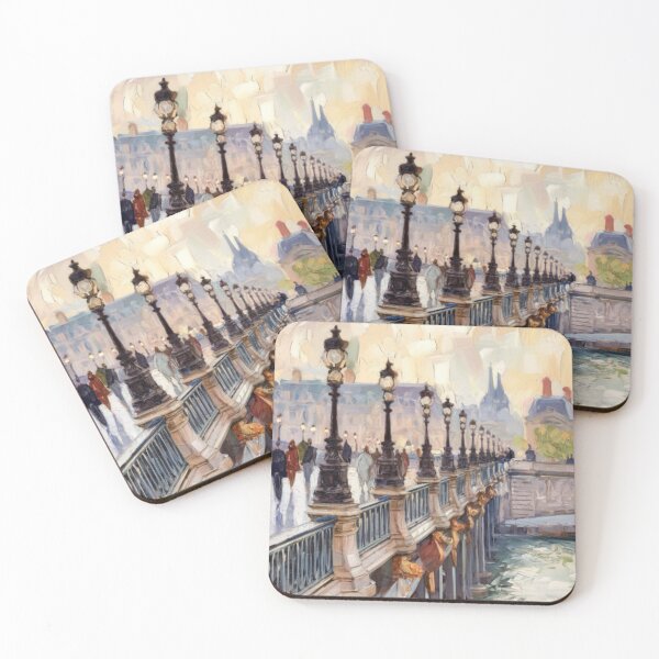 Item preview, Sunset Over Pont des Arts – A Parisian Moment. Art By Carraann  designed and sold by CARRAANN.