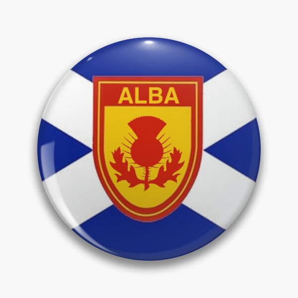 Item preview, Dark Blue Scottish Saltire Flag with 'ALBA' thistle shield (bratach dhubh-ghorm na h-Alba le sgiath cluaran 'ALBA') designed and sold by JonathanR1994.