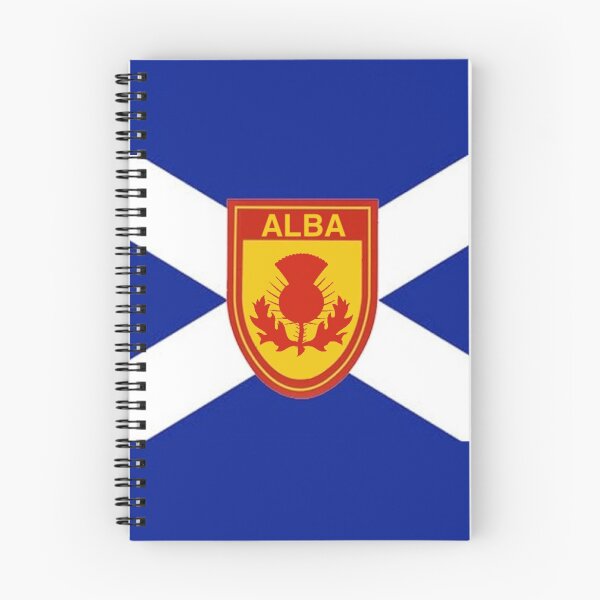Item preview, Dark Blue Scottish Saltire Flag with 'ALBA' thistle shield (bratach dhubh-ghorm na h-Alba le sgiath cluaran 'ALBA') designed and sold by JonathanR1994.