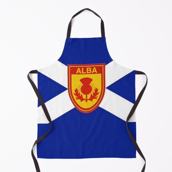Item preview, Dark Blue Scottish Saltire Flag with 'ALBA' thistle shield (bratach dhubh-ghorm na h-Alba le sgiath cluaran 'ALBA') designed and sold by JonathanR1994.