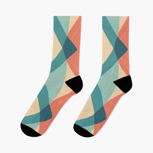 Item preview, A geometric Argyle pattern design with sharp, angular diamond shapes and contrasting colors. designed and sold by HEMRO.