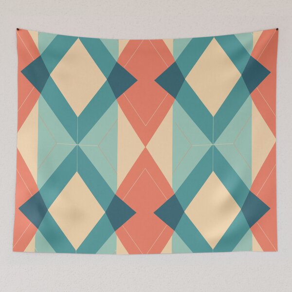 Item preview, A geometric Argyle pattern design with sharp, angular diamond shapes and contrasting colors. designed and sold by HEMRO.