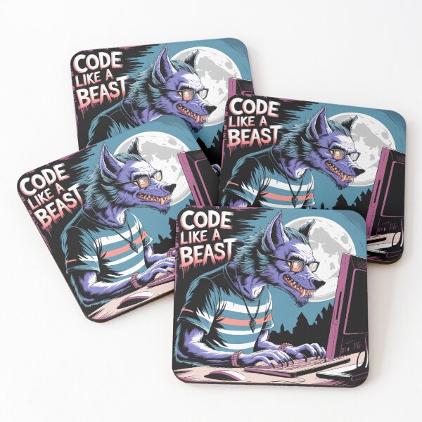 Item preview, Werewolf Programming Under the Halloween Moon, Code Like a Beast designed and sold by notevidia.
