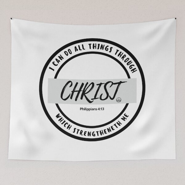 Item preview, I can do all things through Christ who strengthens me - Black designed and sold by Francisner.