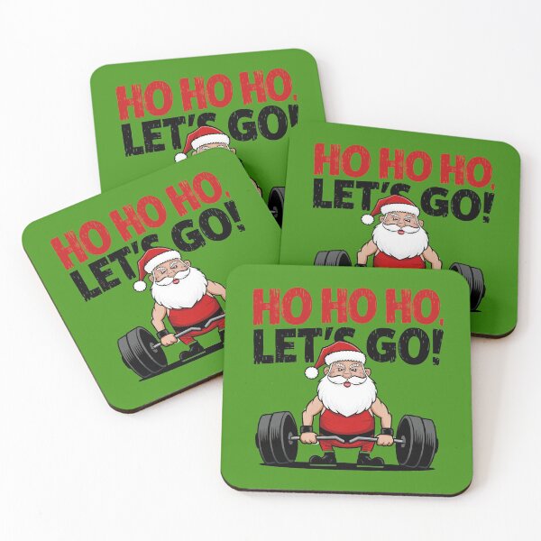 Item preview, Santa Claus Weightlifting Motivation - Ho Ho Ho, Let's Go! designed and sold by ObjCrea123.