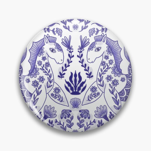 Item preview, Waterhorse chinoiserie pattern designed and sold by Kittymacmakes.