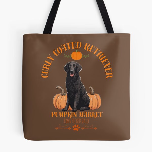 Item preview, Pumpkin Market: curly coated retriever  with Pumpkins and Seasonal Text designed and sold by GoodyPaws.