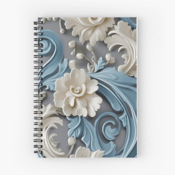 Item preview, Etheral Rococo Swirl Floral Pattern designed and sold by BirdsnStuff.