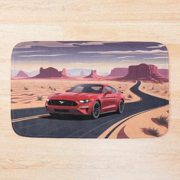 Item preview, Red Mustang in the desert sand designed and sold by lokirick.
