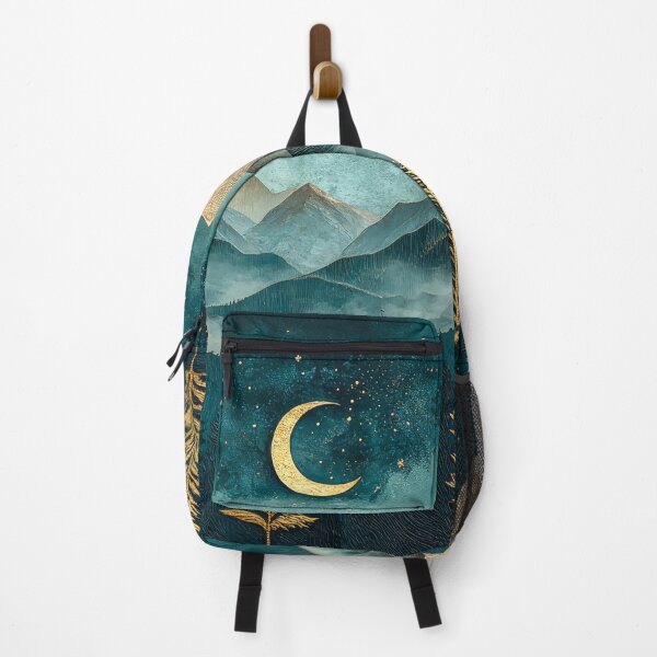 Item preview, Mystical moon over the lake surrounded by forest and mountains designed and sold by MargaretWiktor.