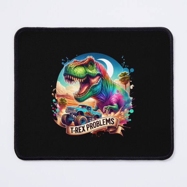 Item preview, Tiny Truck Trouble – T-Rex vs. Monster Trucks Design for Clothing & More designed and sold by artedigital99.