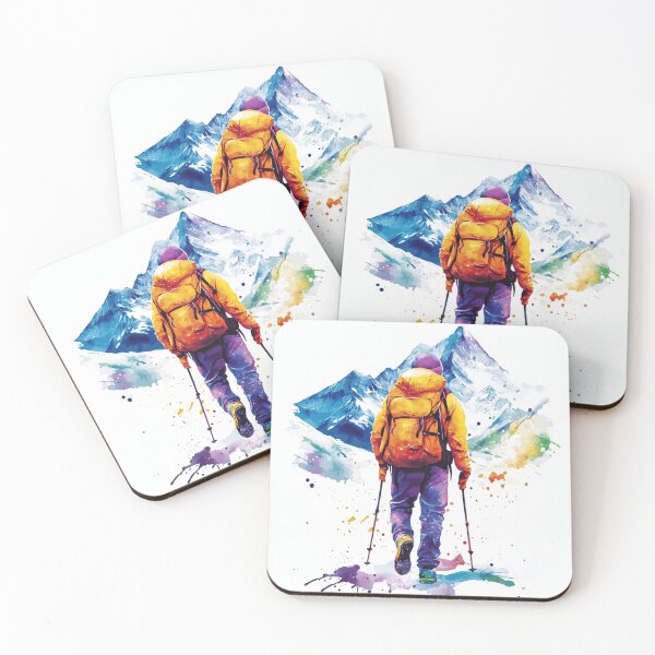 Item preview, Hiker In Mountains designed and sold by NicolasGlowArt.