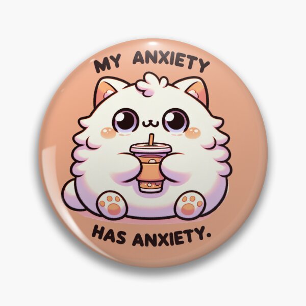 Item preview, Anxiety cat drinking iced coffee sticker and more designed and sold by CRandRRstickers.