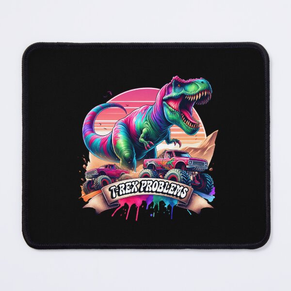 Item preview, Tiny Truck Trouble – T-Rex vs. Monster Trucks Design for Clothing & More designed and sold by artedigital99.