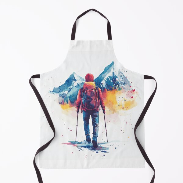 Item preview, Hiker In Colorful Mountains designed and sold by NicolasGlowArt.