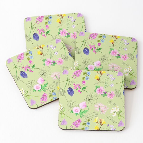 Item preview, Wild Flower soft green designed and sold by by Mònica Roca.