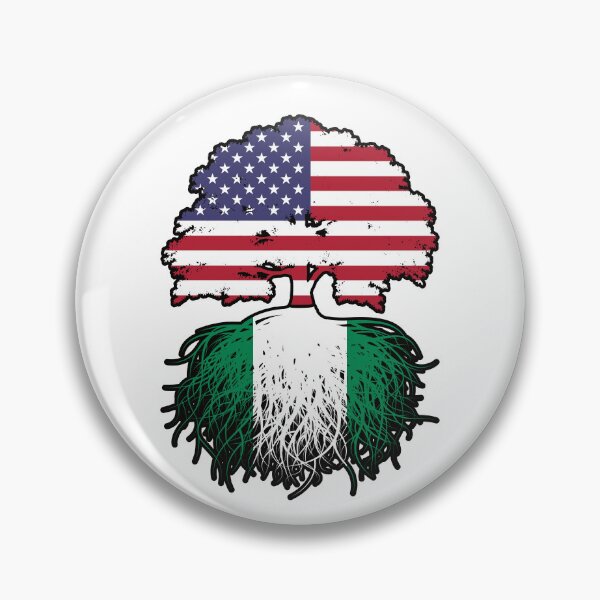 Item preview, Nigeria Nigerian American USA Tree Roots Flag designed and sold by FlagX.
