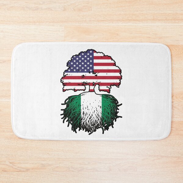 Item preview, Nigeria Nigerian American USA Tree Roots Flag designed and sold by FlagX.