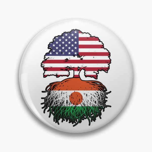 Item preview, Niger Nigerien American USA Tree Roots Flag designed and sold by FlagX.